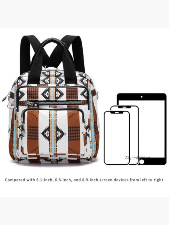 Convertible Mini Backpack Boho Daypack Shoulder Handbag Crossbody for Women
